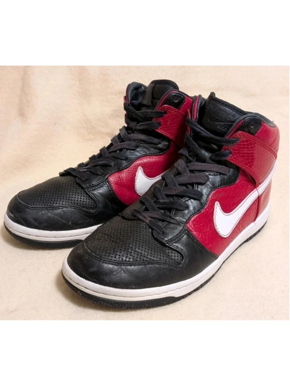 Vintage Nike Dunk High Supreme Varsity Red Size 9 2007 F1